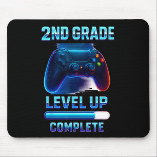 Drück Start 2. Klasse Gamer Kids Level Up Spaß 2 Mousepad