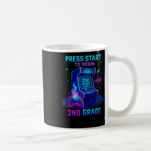 Drück Start 2. Klasse Gamer Kids Level Up Spaß Kaffeetasse