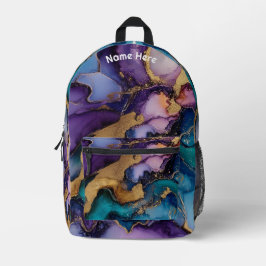Druck über den ganzen personalisierten Namen Purpu Bedruckter Rucksack