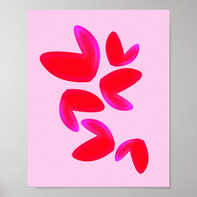 Druck, Value Poster Paper (Halbglanz) mit Herzen (Vorne)