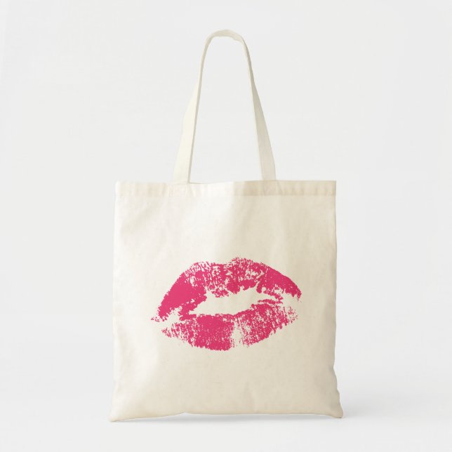 Druck von roten Lippen Tragetasche (Vorne)
