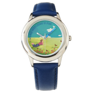 DRUCK VON WALEN WÄHREND DER KINDER beobachten Armbanduhr