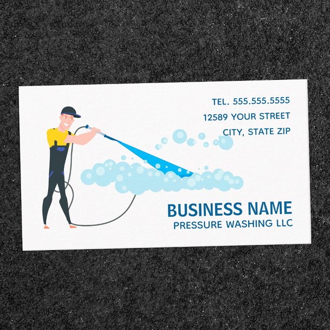 Druck Waschen des Powers Wash Visitenkarte (Pressure Washing Business Cards)
