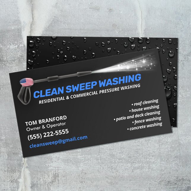 Druck Waschen Patriotischer Power Wash Cleaner Visitenkarte (Von Creator hochgeladen)