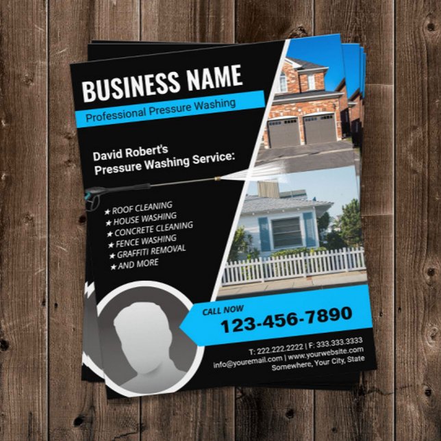 Druck Waschen Power Wash Pro Haus Reinigung Flyer (Von Creator hochgeladen)