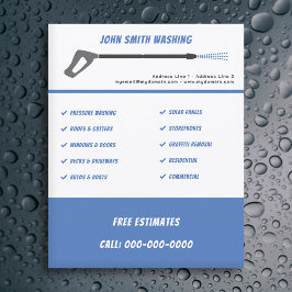 Druck Waschen und Power Reinigung Flyer