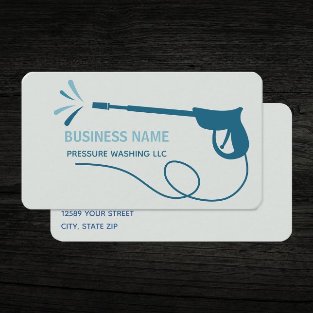 Druck Waschmaschine Power Haus Wash Visitenkarte (Pressure Washing Business Cards)