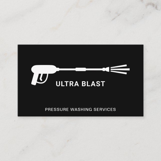Druck Waschwasser Spray Gun Black Visitenkarte (Vorderseite)