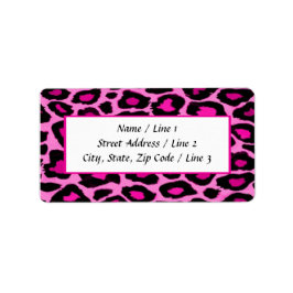 Druckadresse-Labels in Pink und Schwarz Adressaufkleber