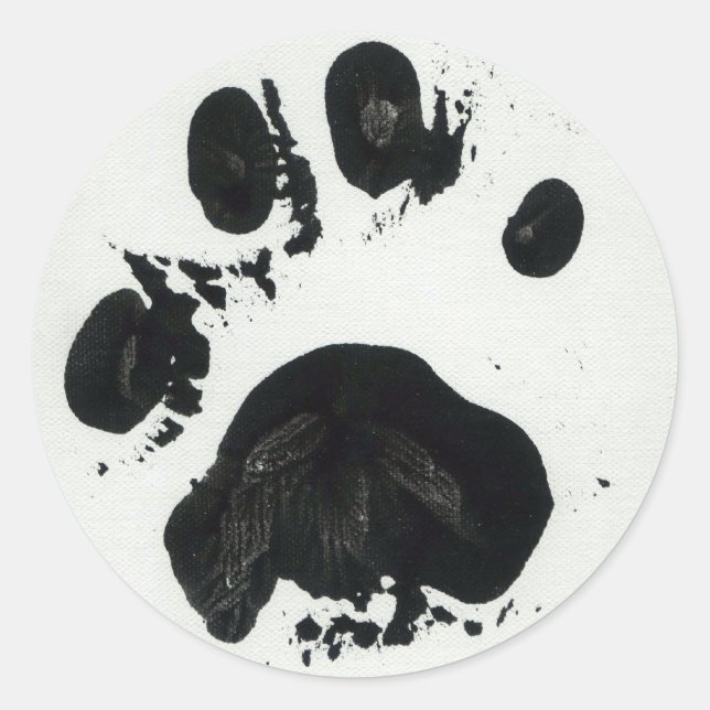 Druckaufkleber mit weißer Tigerpfeife (klein) Runder Aufkleber (Vorderseite)