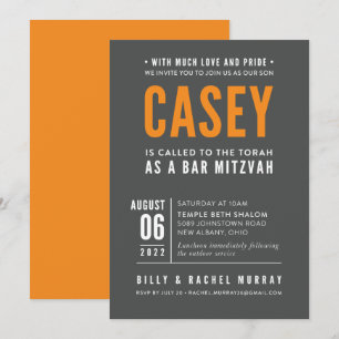 DRUCKAUFTRAG für Rachel - Bar Mizwa von Casey Einladung