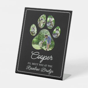 Druckausgabe mit Pet Name und Foto Sockelschild