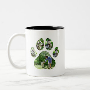Druckausgabe mit Pet Name und Foto Zweifarbige Tasse
