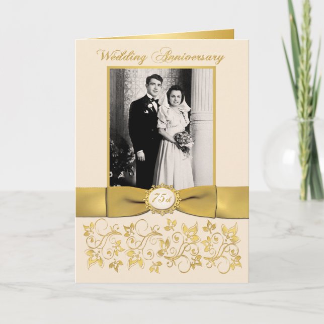 DRUCKband 75. Hochzeitstag-Einladung Einladung (Vorderseite)