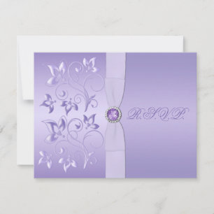 DRUCKband Lavendel Jeweled UAWG Blumenkarte RSVP Karte