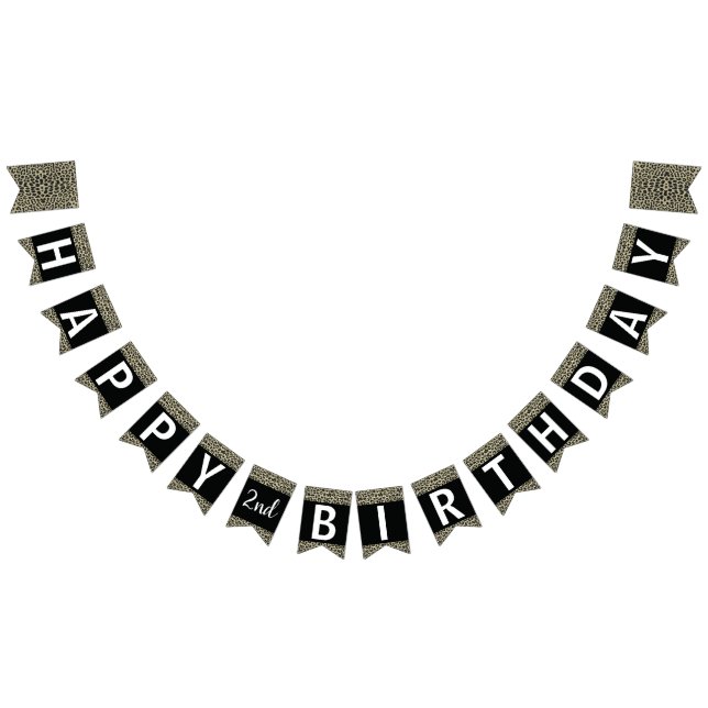 Druckbanner aus Leopard, individuell anpassbar Wimpelkette (Alle)