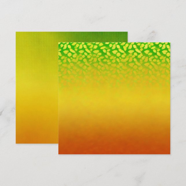 Druckbare Autumnal Fading Blätter Ombre Scrapbook Einladung (Vorne/Hinten)