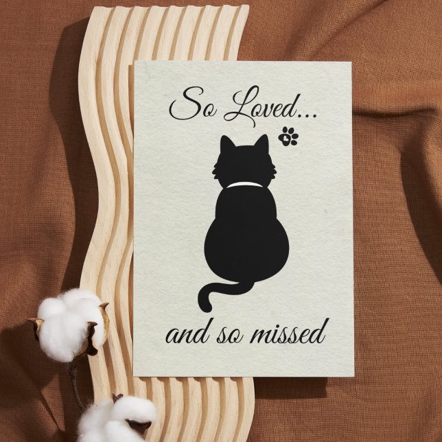 Druckbare Katzen-Sympathekarte - herzliches Beilei Einladung (Printable Cat Sympathy Card - Heartfelt Condolence for Loss of Pet, Instant Download, Cat Memorial )