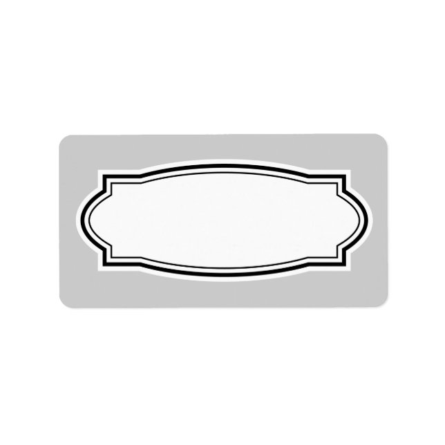 Druckbare leere Adressetiketten mit stylischem Rah (Vorne)