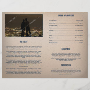 Druckbare Trauerprogrammvorlage Broschüre