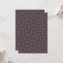 druckbares Dusky Rose Fronds Fans Scrapbook Einladung