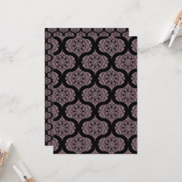 druckbares Dusky-Rose Fronds Retro-Scrapbook Einladung