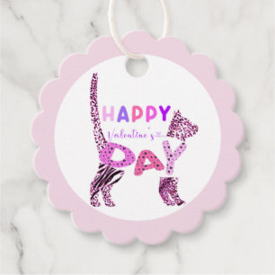 Druckbares Happy Valentinstag Geschenk Etikett Geschenkanhänger