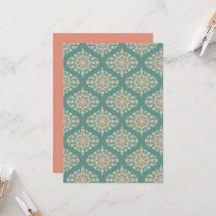Druckbares Retro Sage & Sand Verziert Mandala Dama Einladung