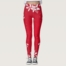 DRUCKBAUMUSTER ROTE Leggings