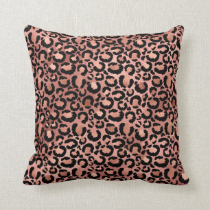 Druckdekoute für Rosa und Schwarz-Leopard Kissen