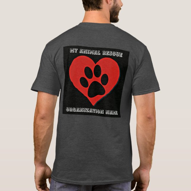 DRUCKDRUCK FÜR DIE personalisierte RÜCKUNGSORGANIS T-Shirt (Rückseite)