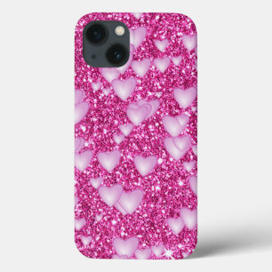 Drucke auf glattem Glitzer, rosa Case-Mate iPhone Hülle