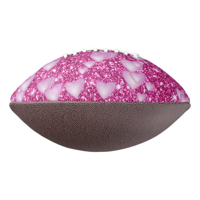 Drucke auf glattem Glitzer, rosa Football (Gedreht 270)