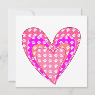 Drucke auf Hunde und rosa Herzen