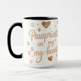 Drucke auf meinem Herz - Rosa und Rose Gold Tasse