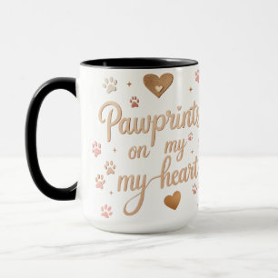 Drucke auf meinem Herz - Rosa und Rose Gold Tasse