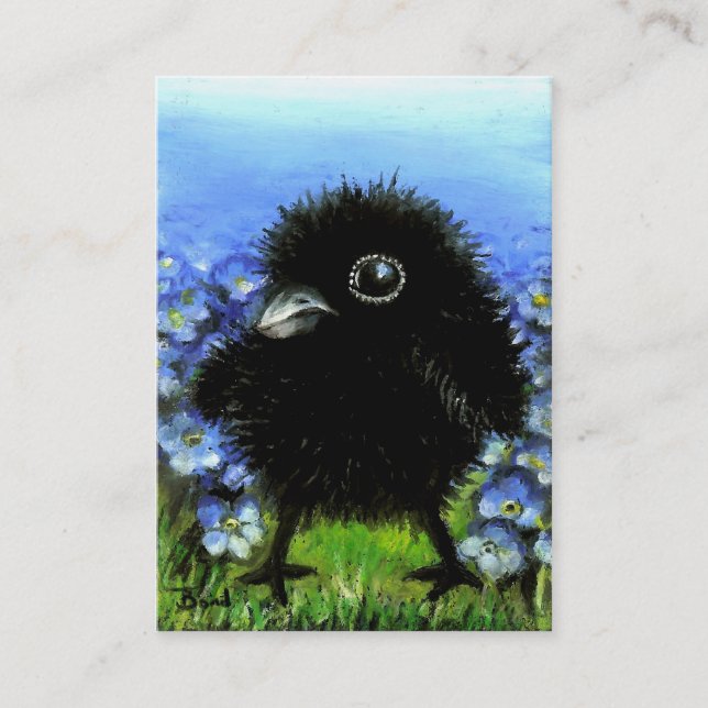 Drucke des Babyraben ACEO Visitenkarte (Vorderseite)