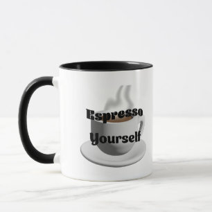 Drücke dich selbst als Espresso aus Tasse