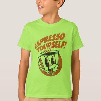 Drücke Dich Selbst Lustig Kaffee Liebhaber T-Shirt