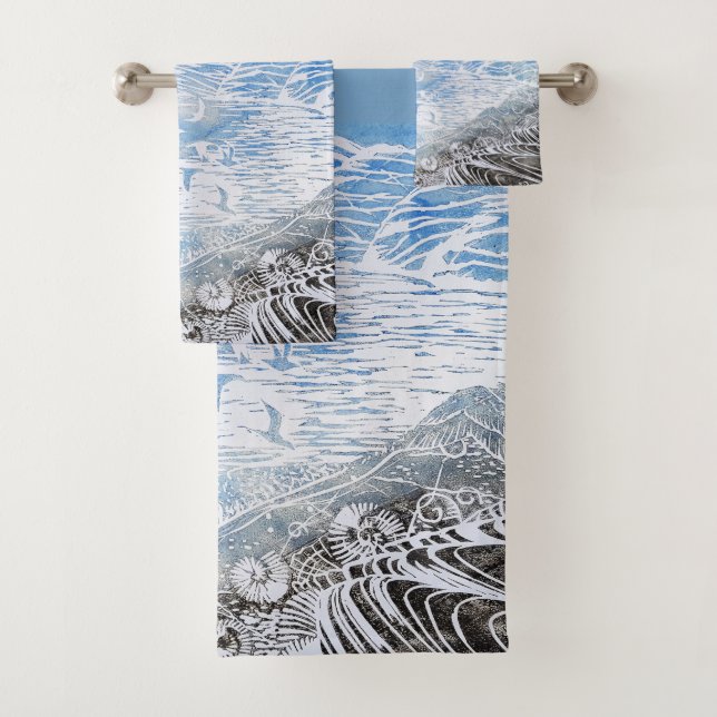 Drucken am Strand Badhandtuch Set (Insitu)