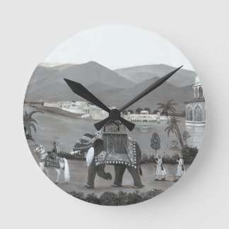 Drucken der indischen Kunst Runde Wanduhr