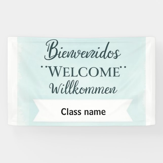 Drucken des Begrüßungsbanners mit Klassenname Banner (Horizontal)