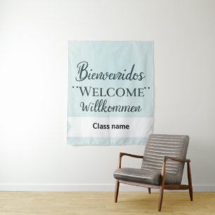 Drucken des Begrüßungsbanners mit Klassenname Wandteppich