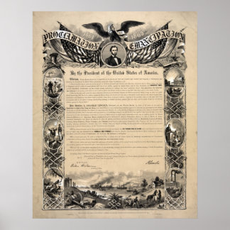Drucken des Emanzipationsdokuments Poster