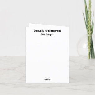 Drucken eines originalen enkaustischen Bildes. Dankeskarte
