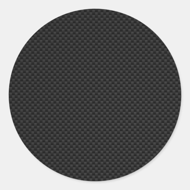 Drucken mit schwarzer Carbon-Faser Runder Aufkleber (Vorderseite)