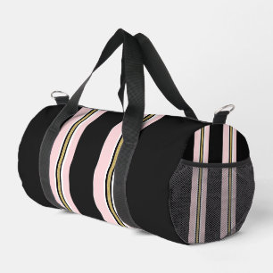 Drucken Nähen Tasche Duffel Pink & Weiß Gold Schwa