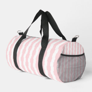 Drucken Nähen Tasche Duffel Pink Weiß Streifen