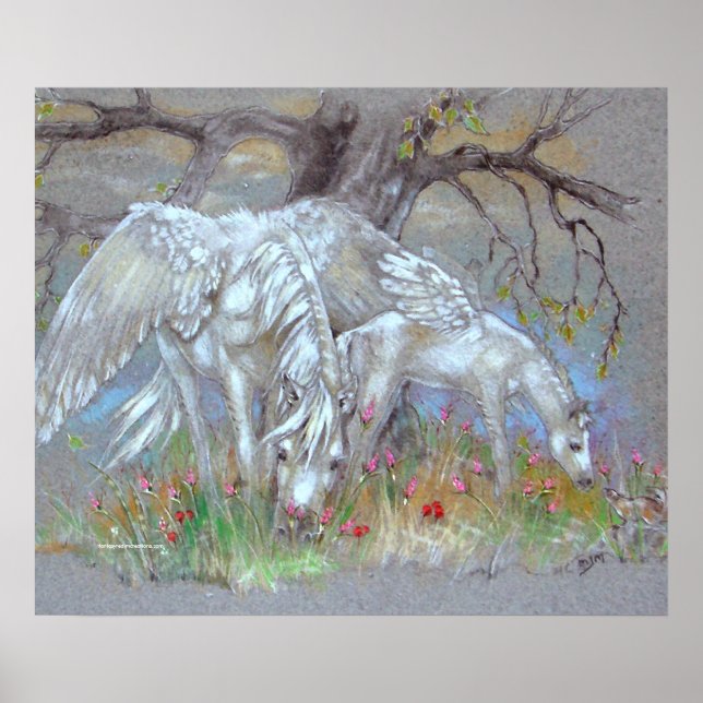 DRUCKEN - Pegasus Mother & Foal Poster (Vorne)