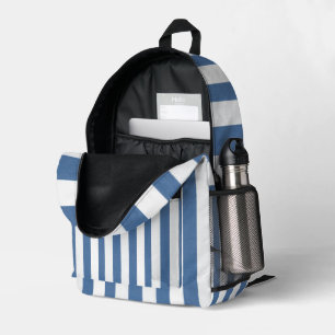 Drucken Schneiden Nähen Tasche Blau & Weiß Streife